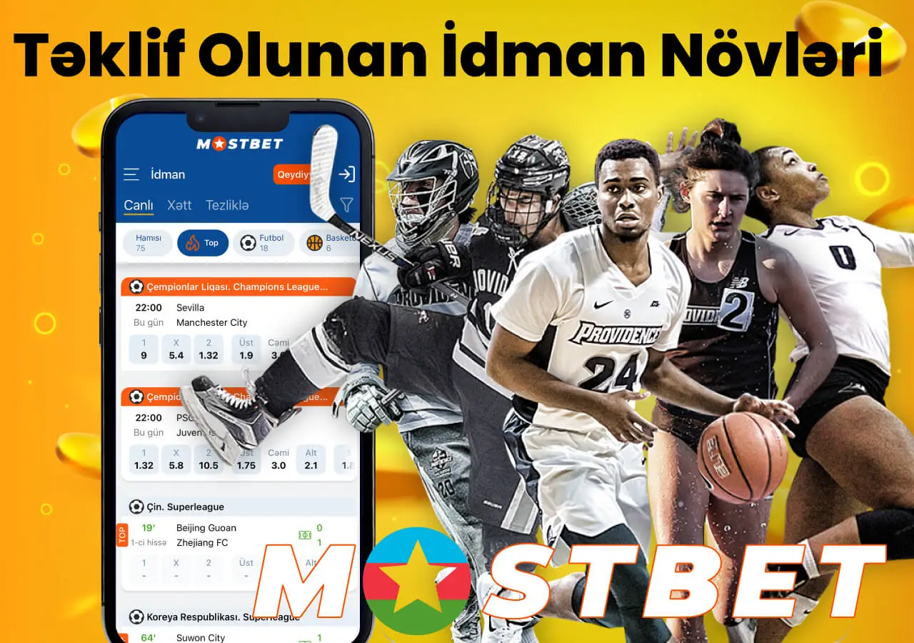 Mostbet-də idman mərcləri bazarı